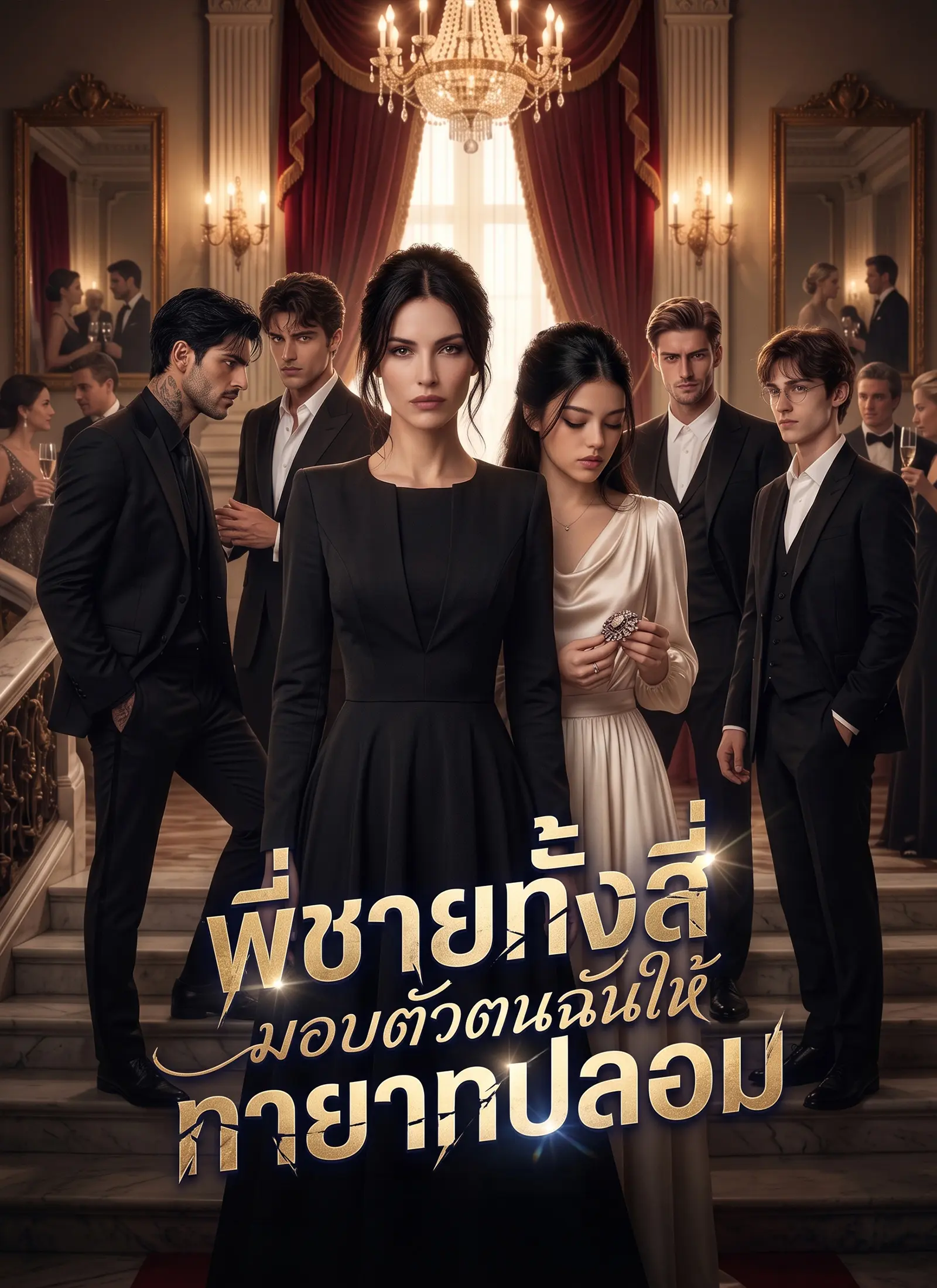 พี่ชายทั้งสี่มอบตัวตนฉันให้ทายาทปลอม short drama poster
