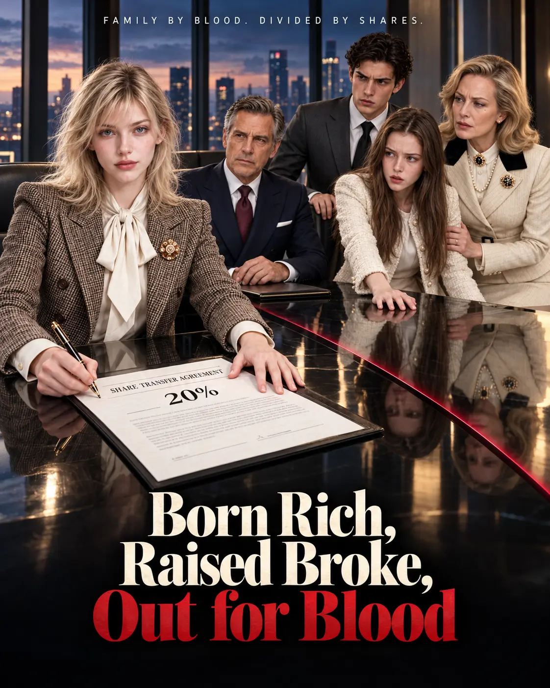 Born Rich, Raised Broke, Out for Blood short drama poster