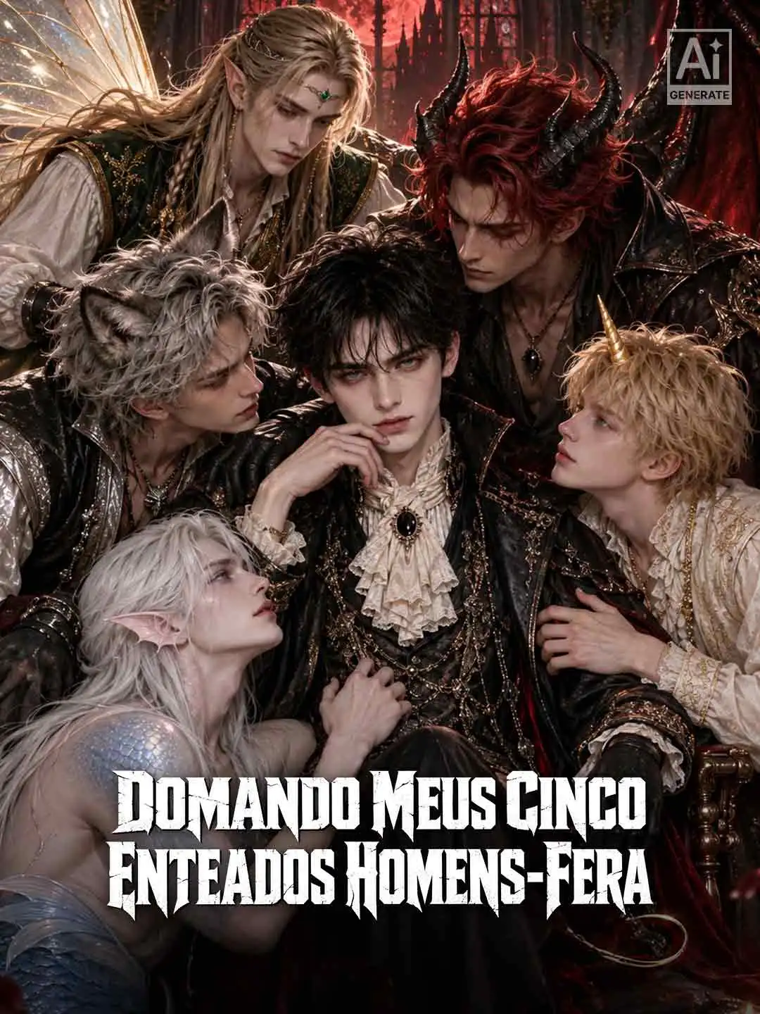 Domando Meus Cinco Enteados Homens-Fera short drama poster