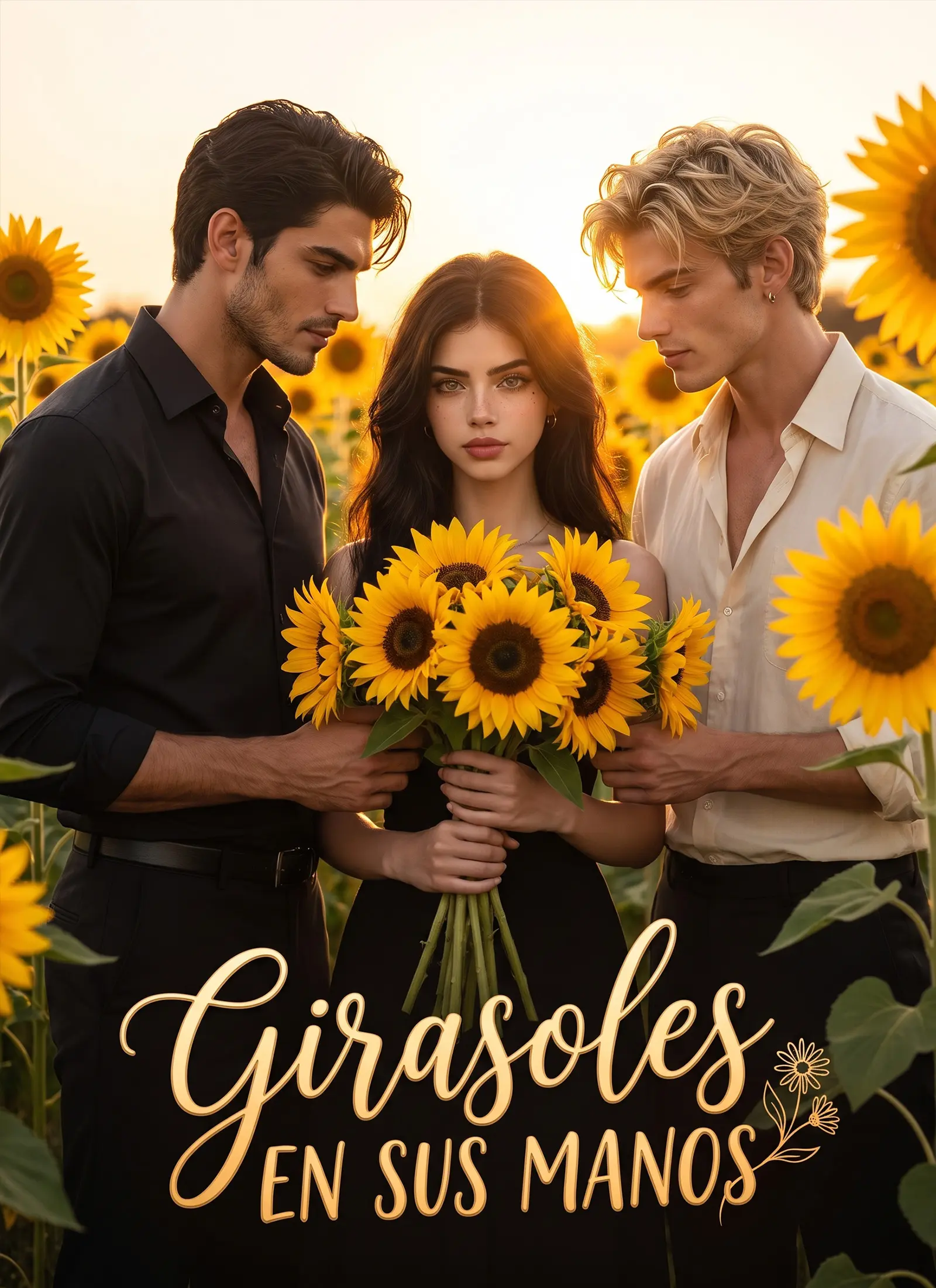 Girasoles en sus manos short drama poster