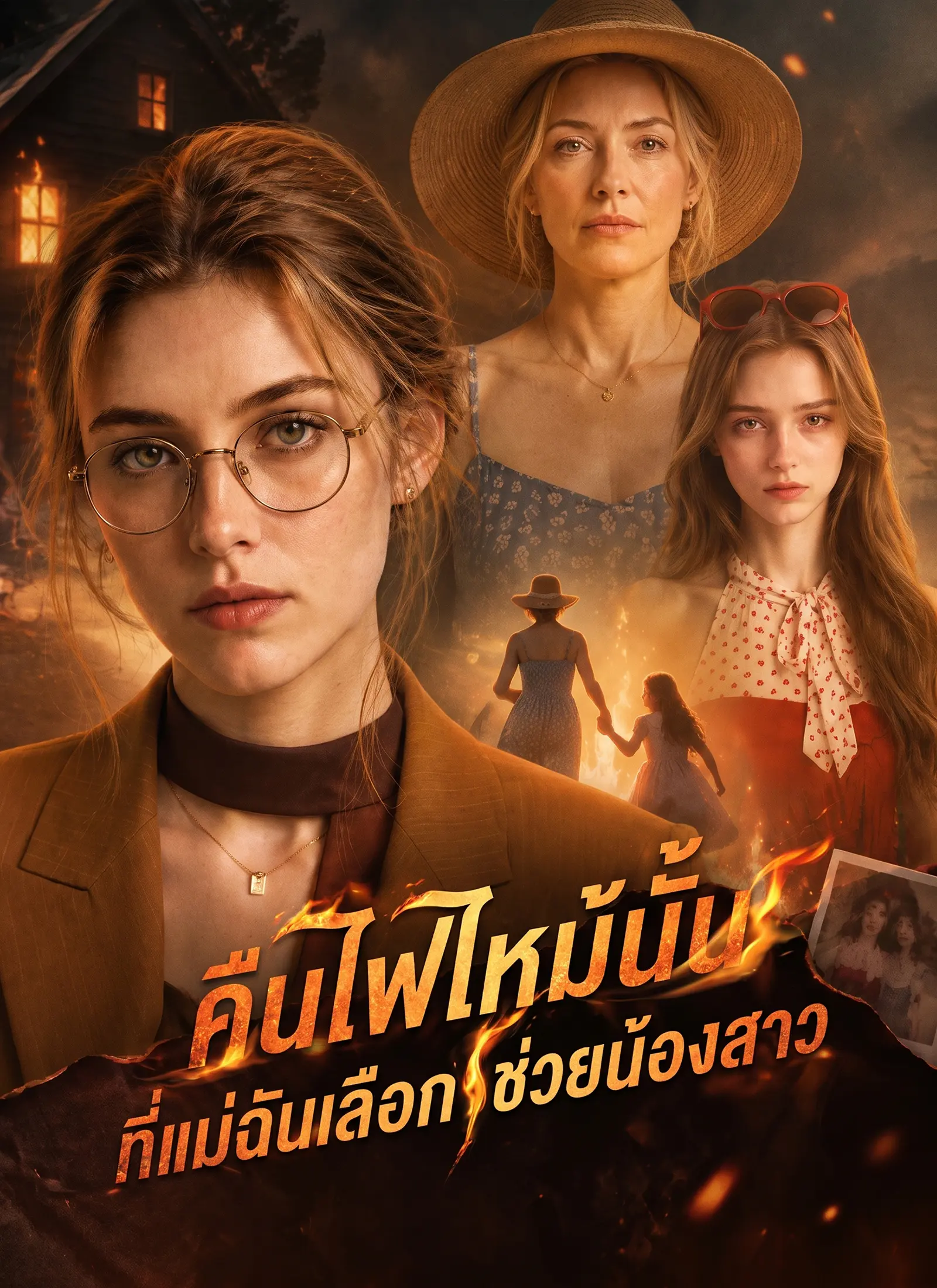 คืนไฟไหม้นั้นที่แม่ฉันเลือกช่วยน้องสาว short drama poster