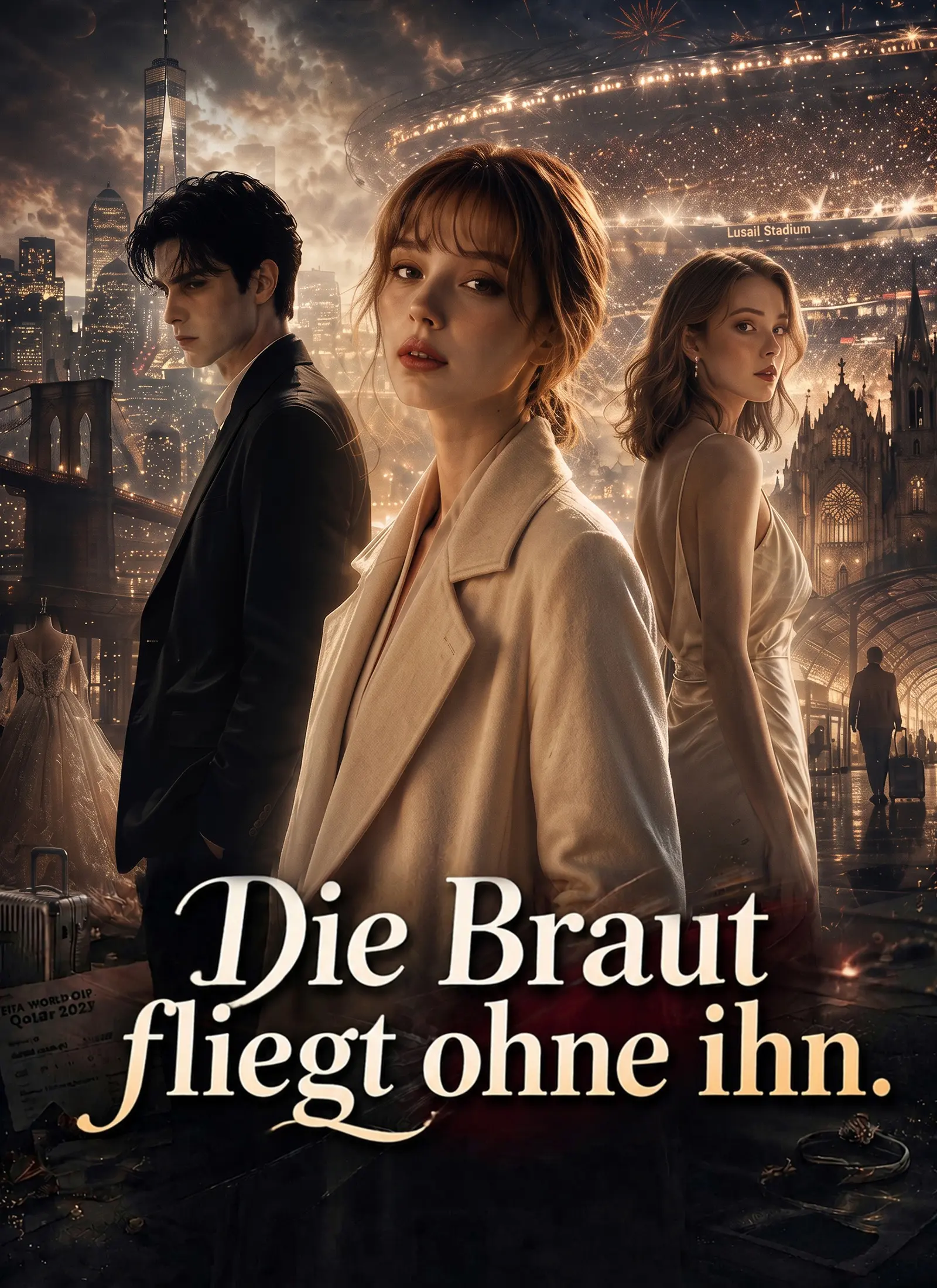 Die Braut fliegt ohne ihn short drama poster