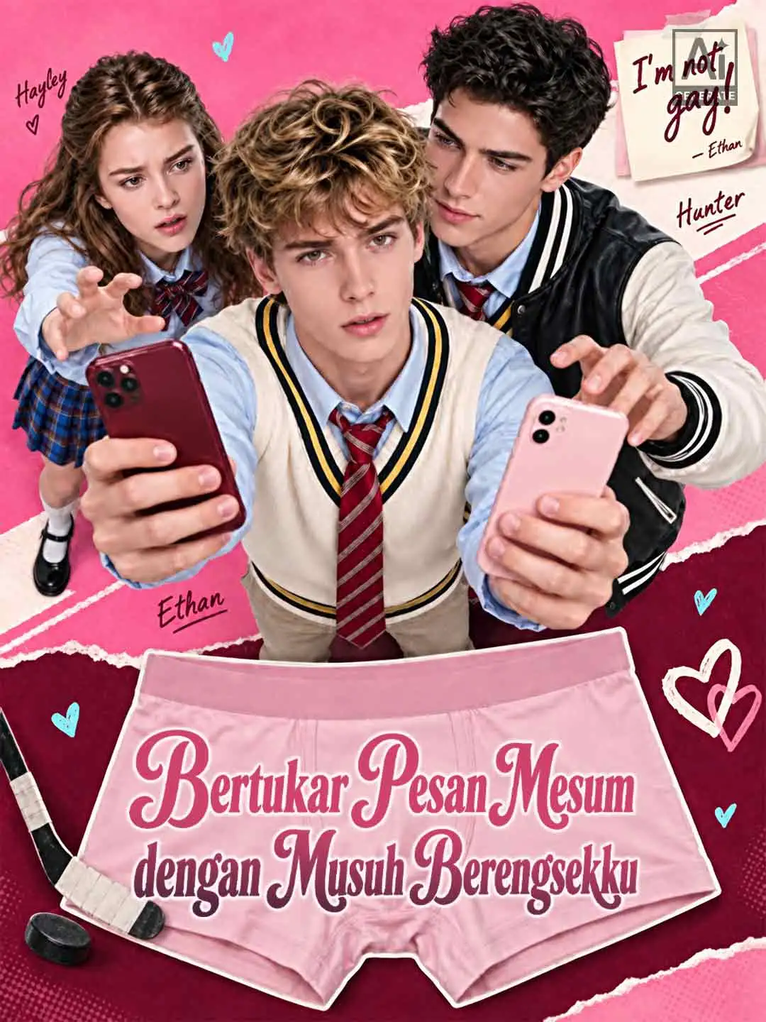 Bertukar Pesan Mesum dengan Musuh Berengsekku short drama poster