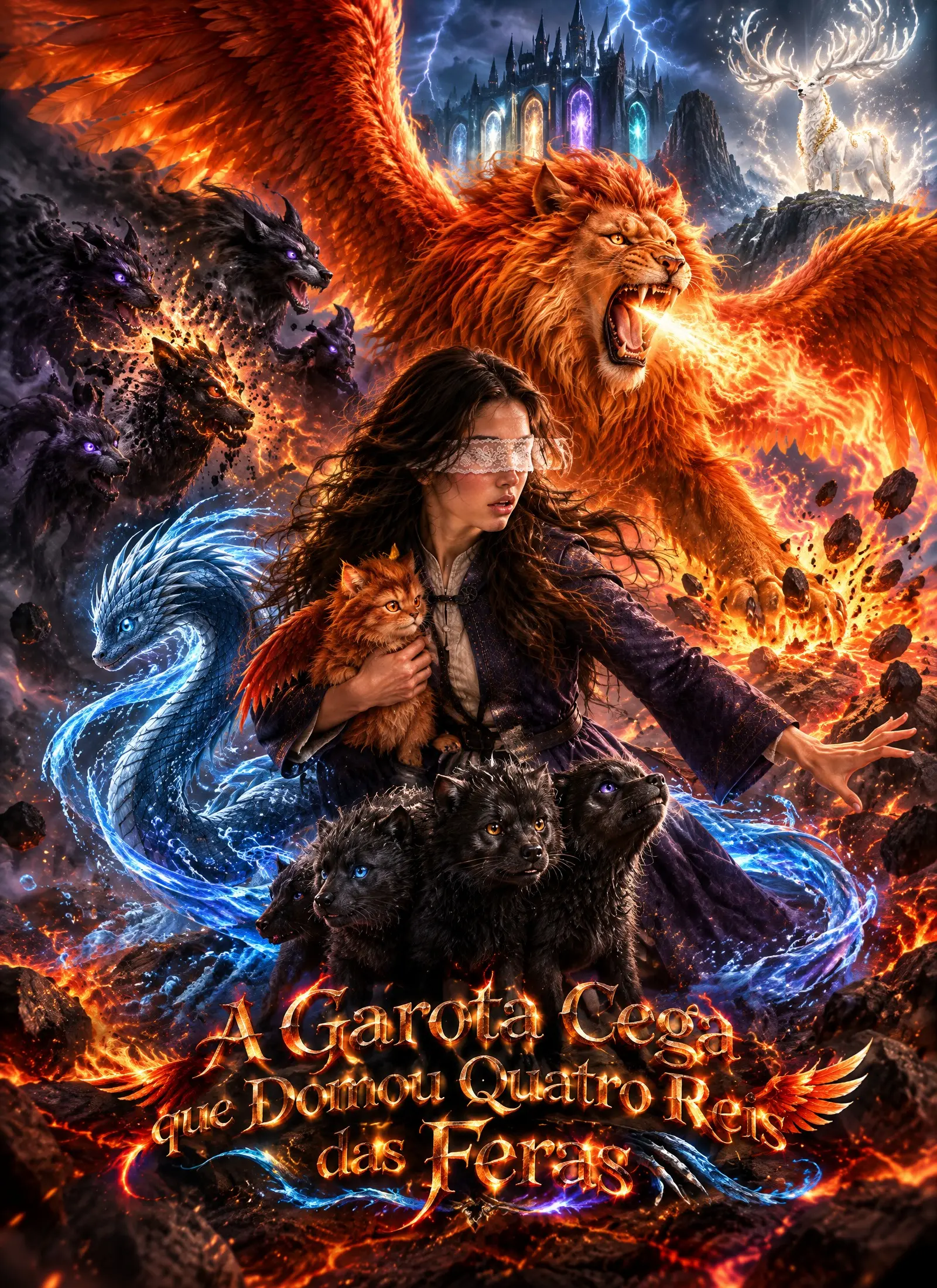 A Garota Cega que Domou Quatro Reis das Feras short drama poster