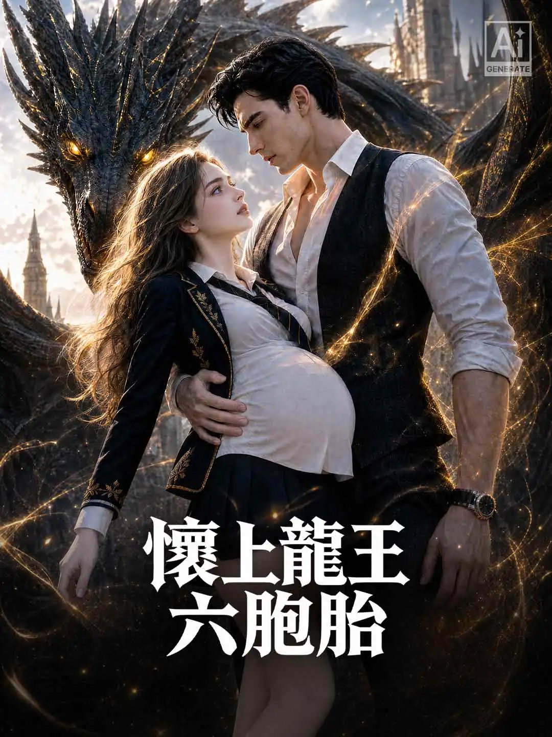 懷上龍王六胞胎 short drama poster