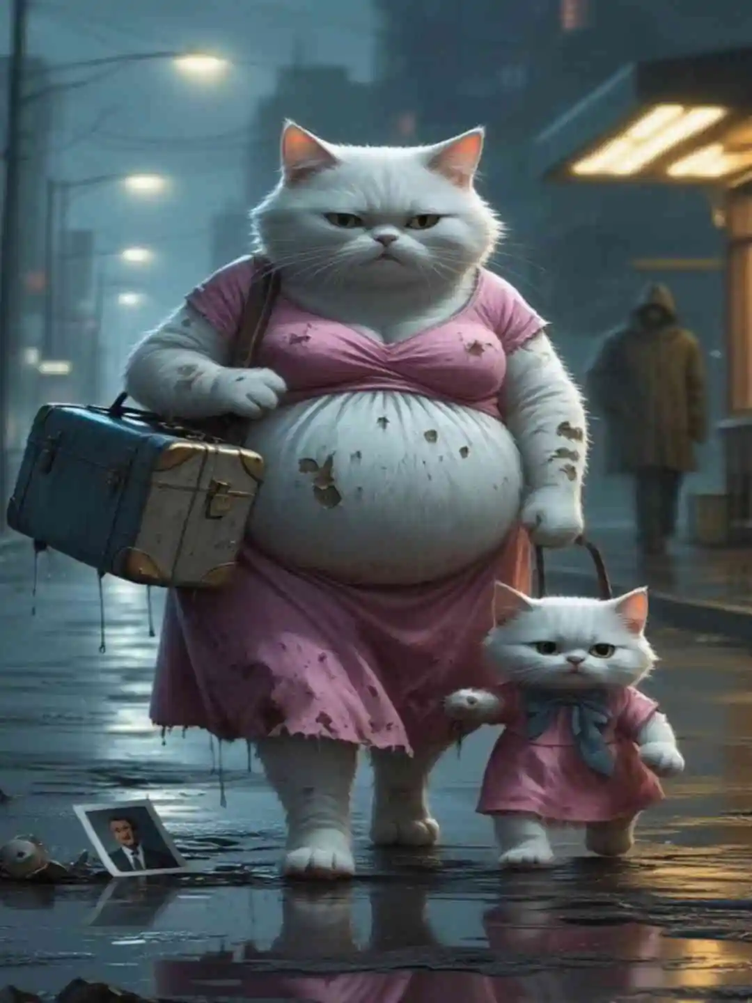 homeless fat cat sad love story 🥺🥹 short drama poster