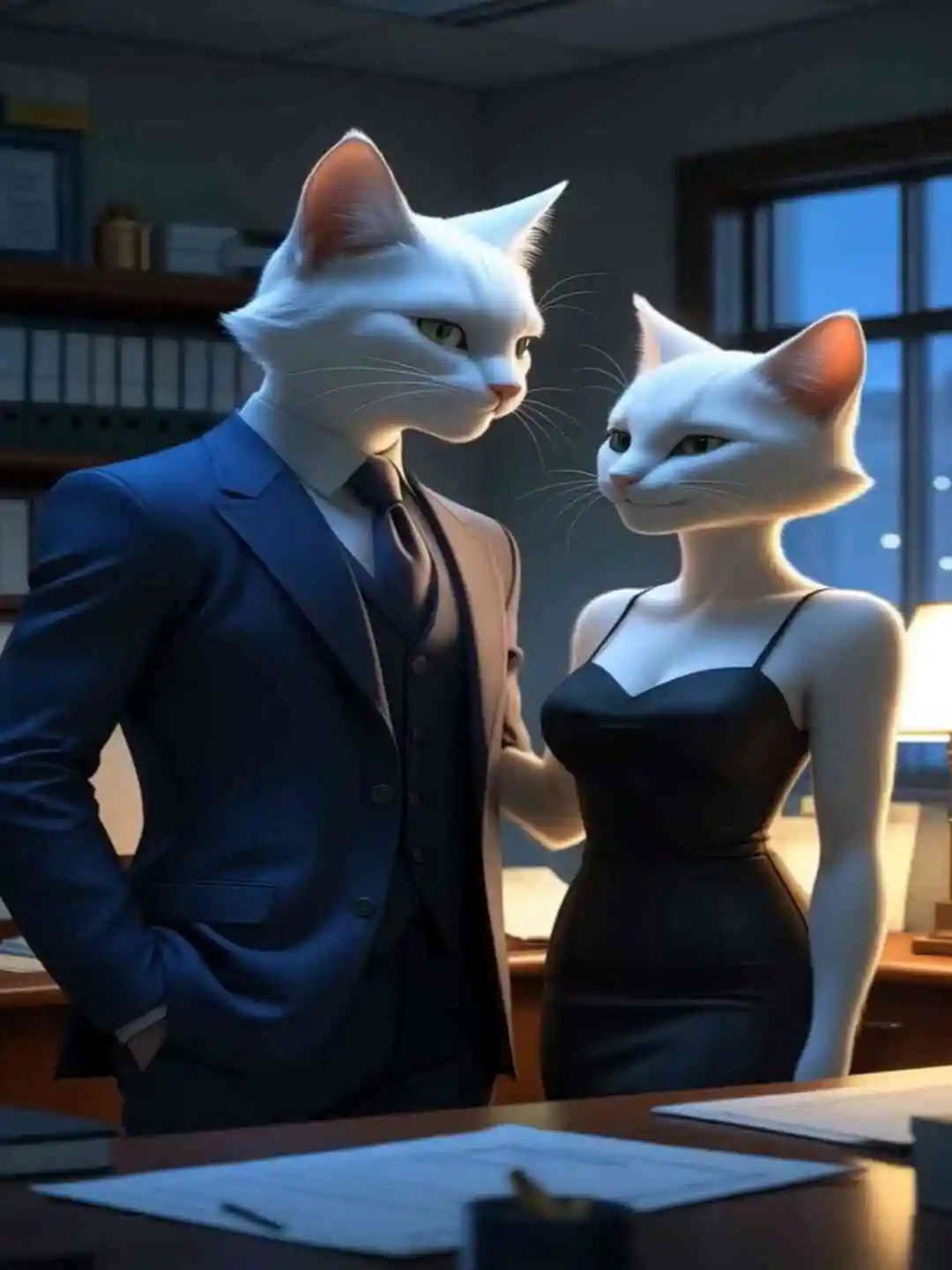 cat animation video short drama poster