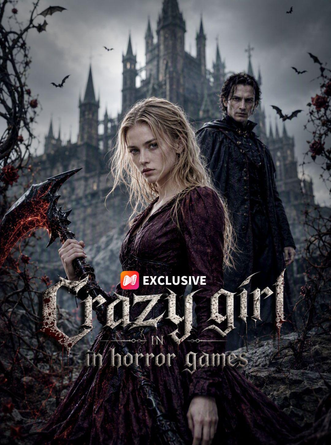 Crazy girl in horror games short drama poster