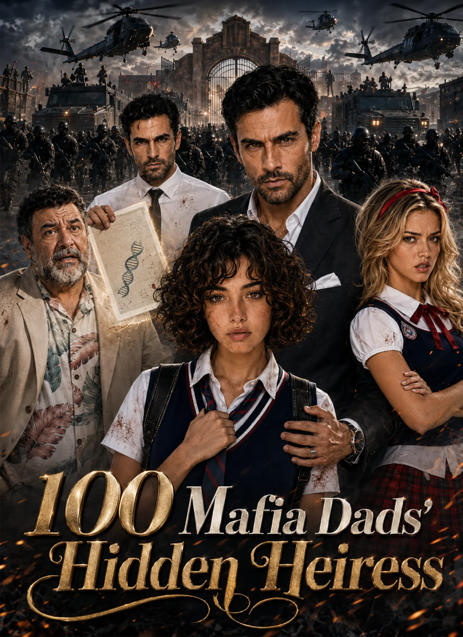 100 Mafia Dads' Hidden Heiress short drama poster