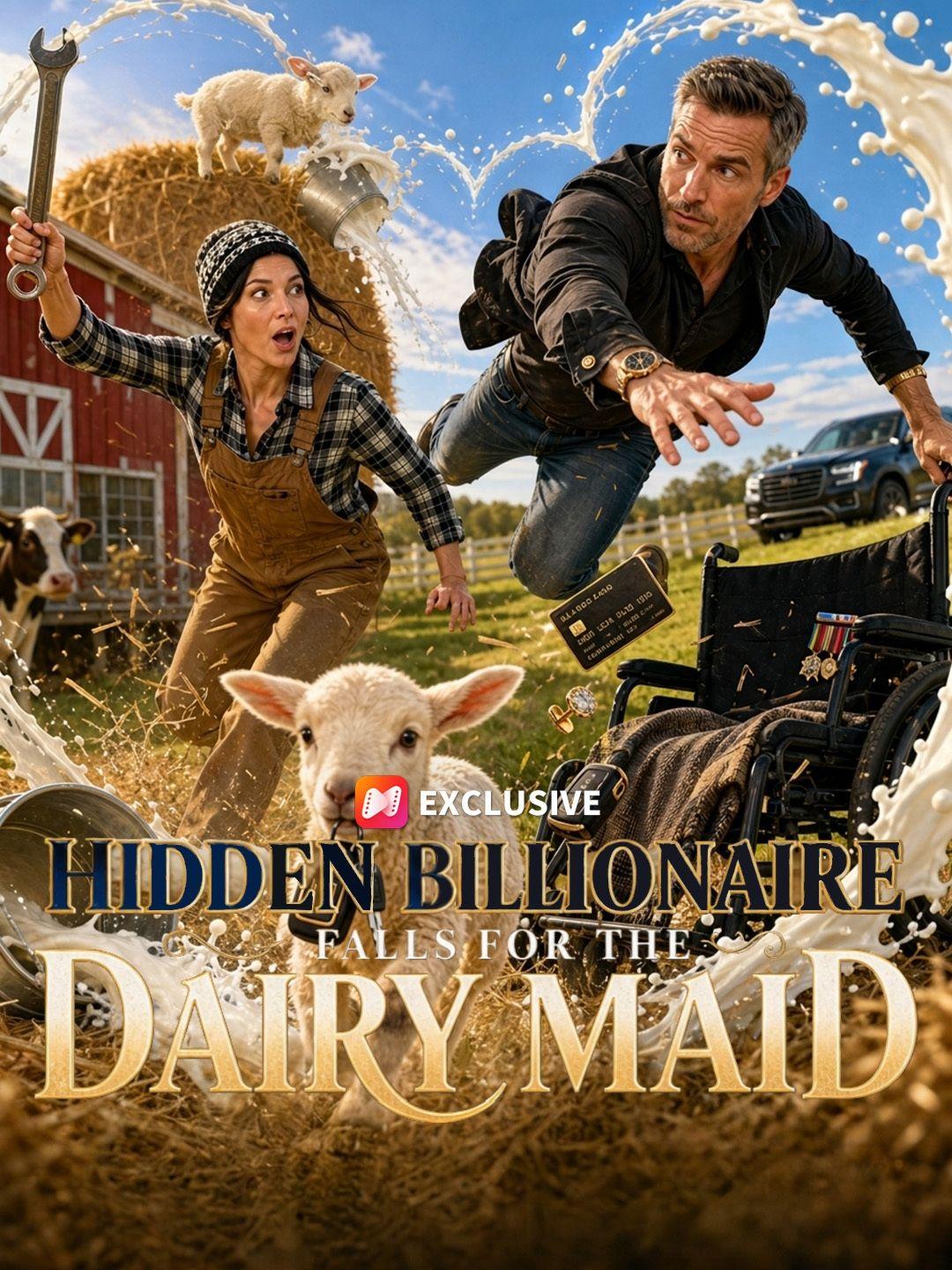 Hidden Billionaire Falls for the Dairy Maid short drama poster