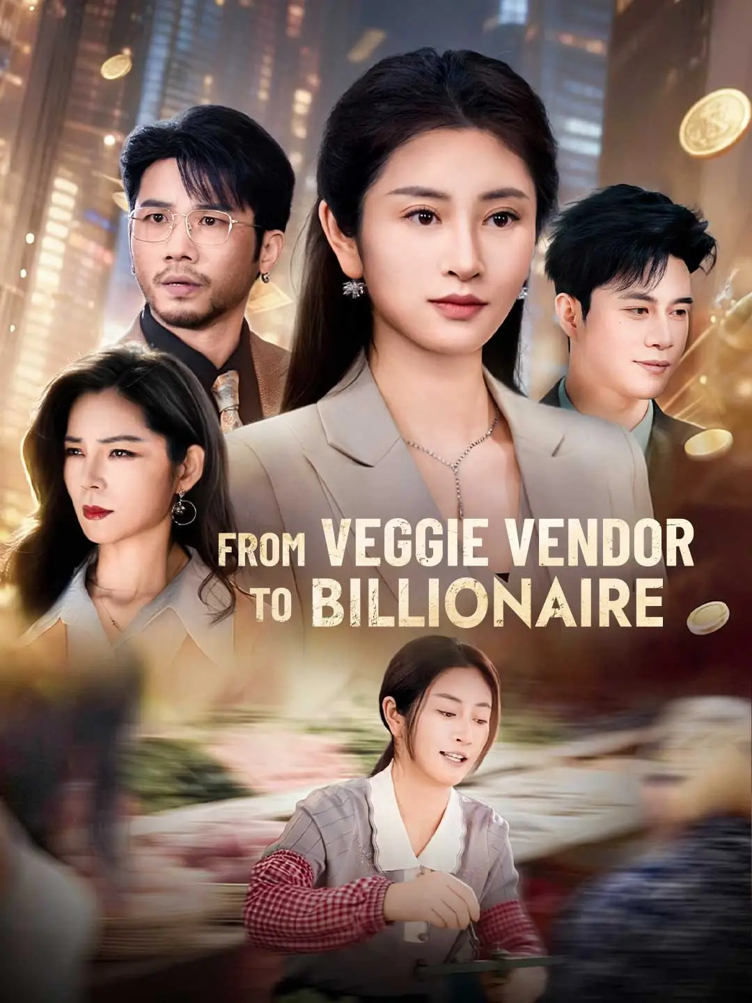 From Veggie Vendor to Billionaire short drama poster