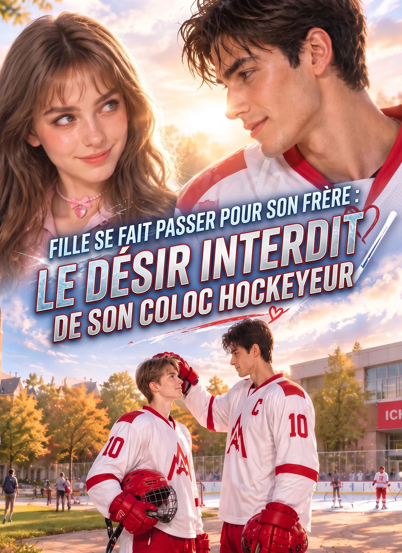 Fille se fait passer pour son frère : le désir interdit de son coloc hockeyeur short drama poster
