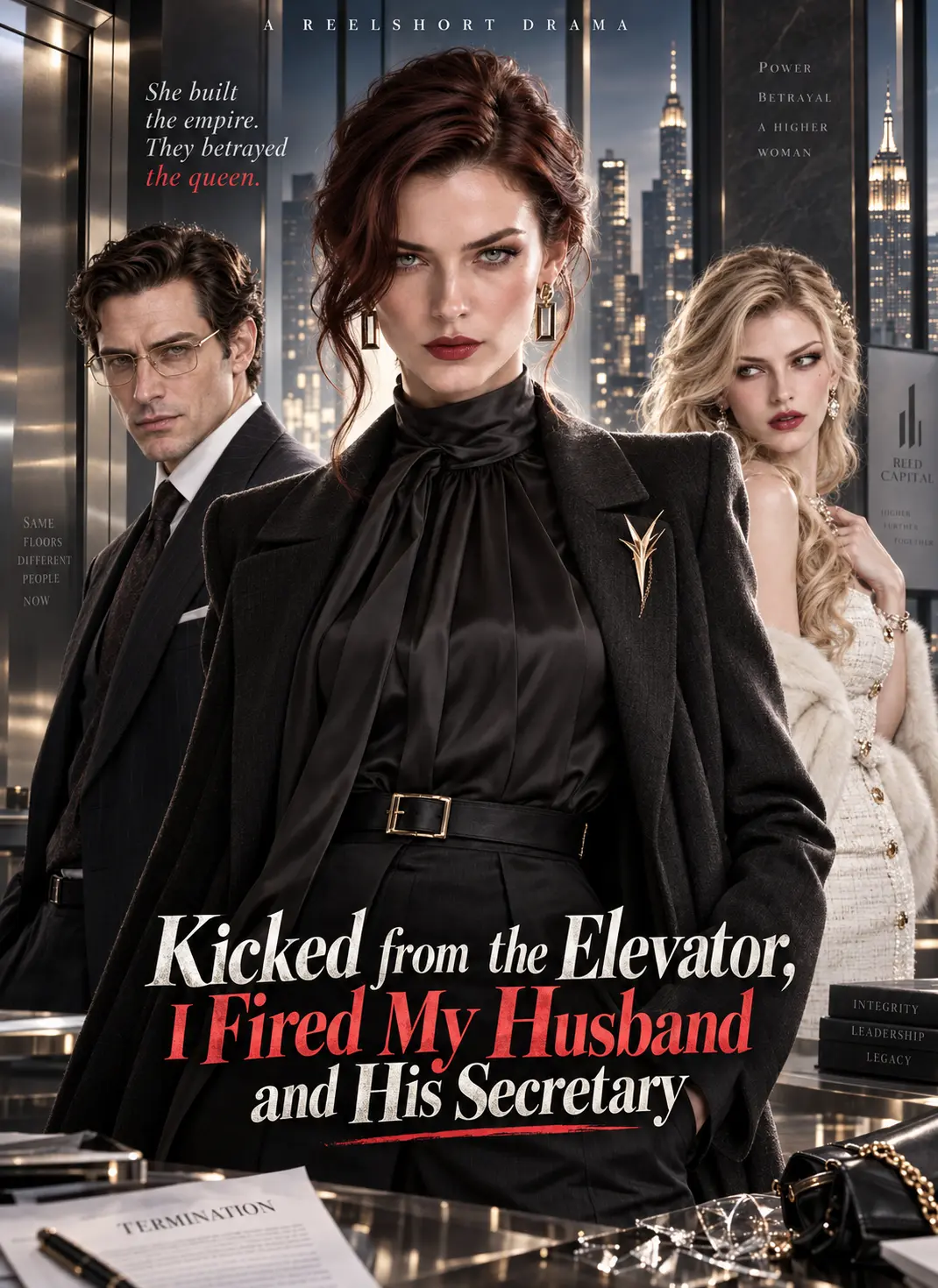 Kicked from the Elevator, I Fired My Husband and His Secretary short drama poster