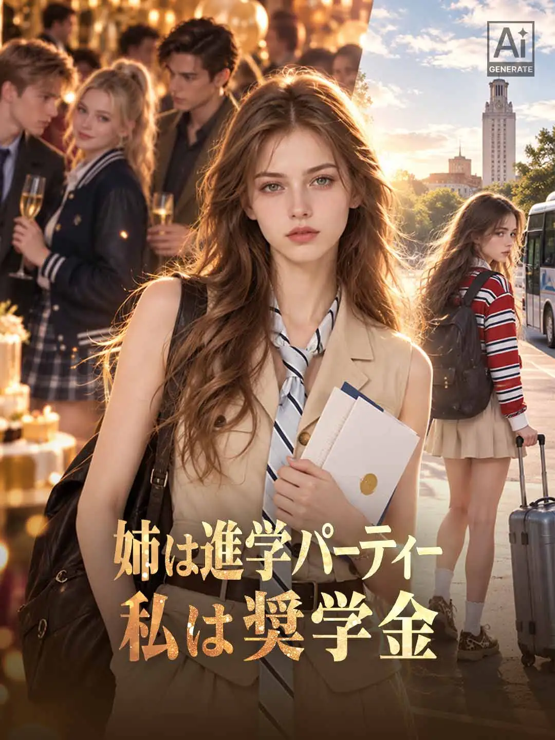 姉は進学パーティー 私は奨学金 short drama poster
