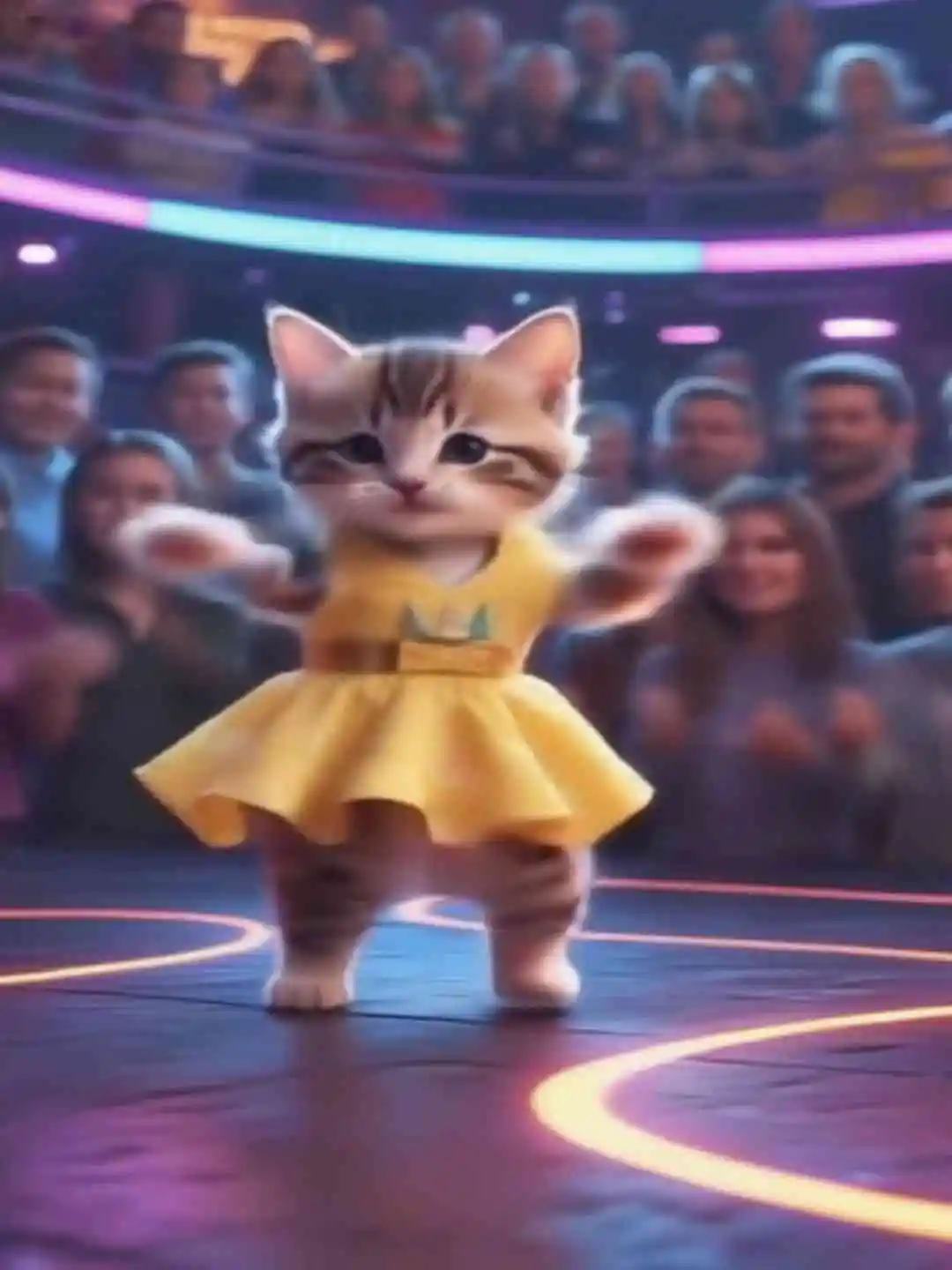 Viral | 🐱Kitten Dancing on the stage | short drama poster