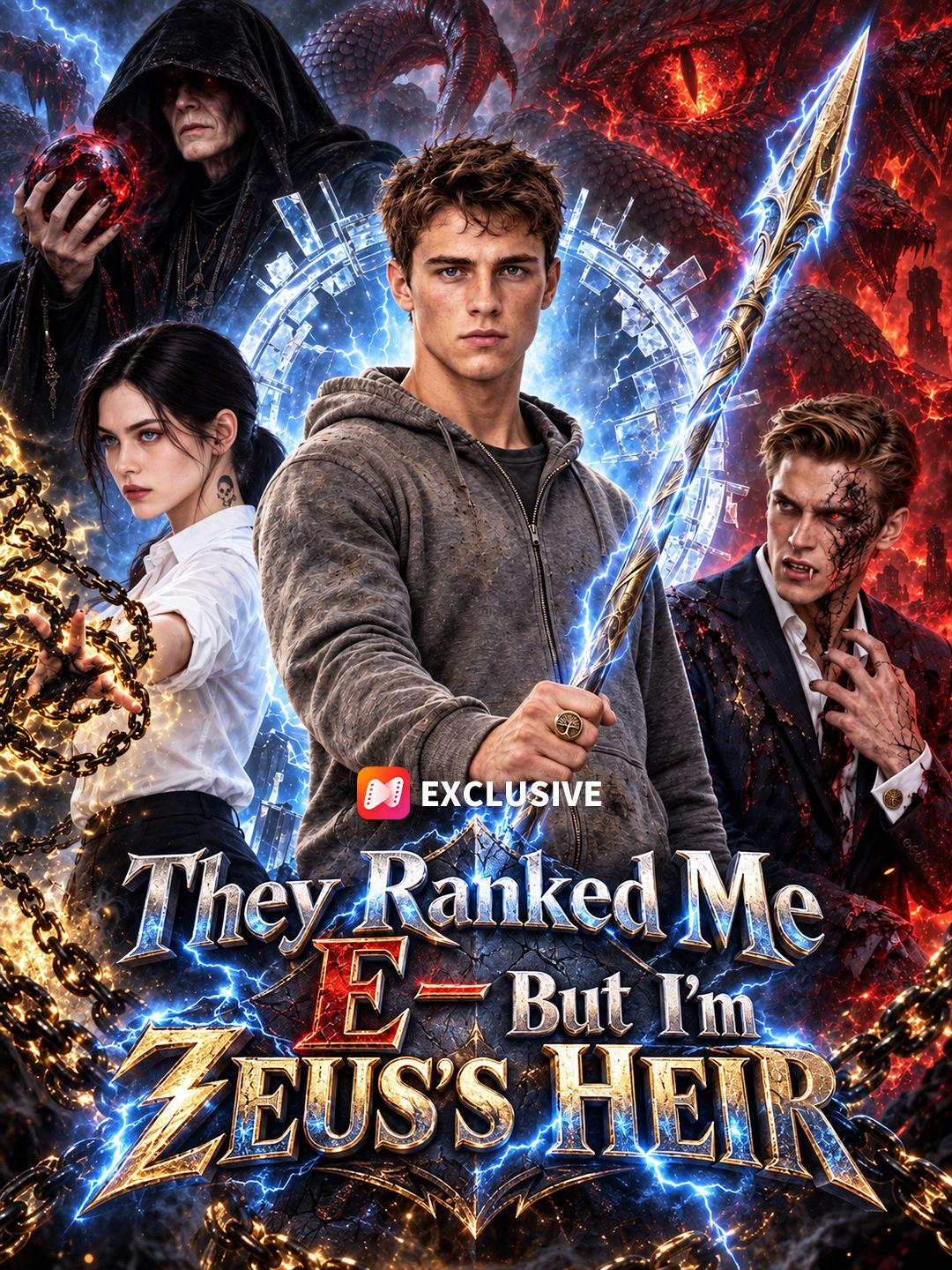 They Ranked Me E—But I'm Zeus's Heir short drama poster