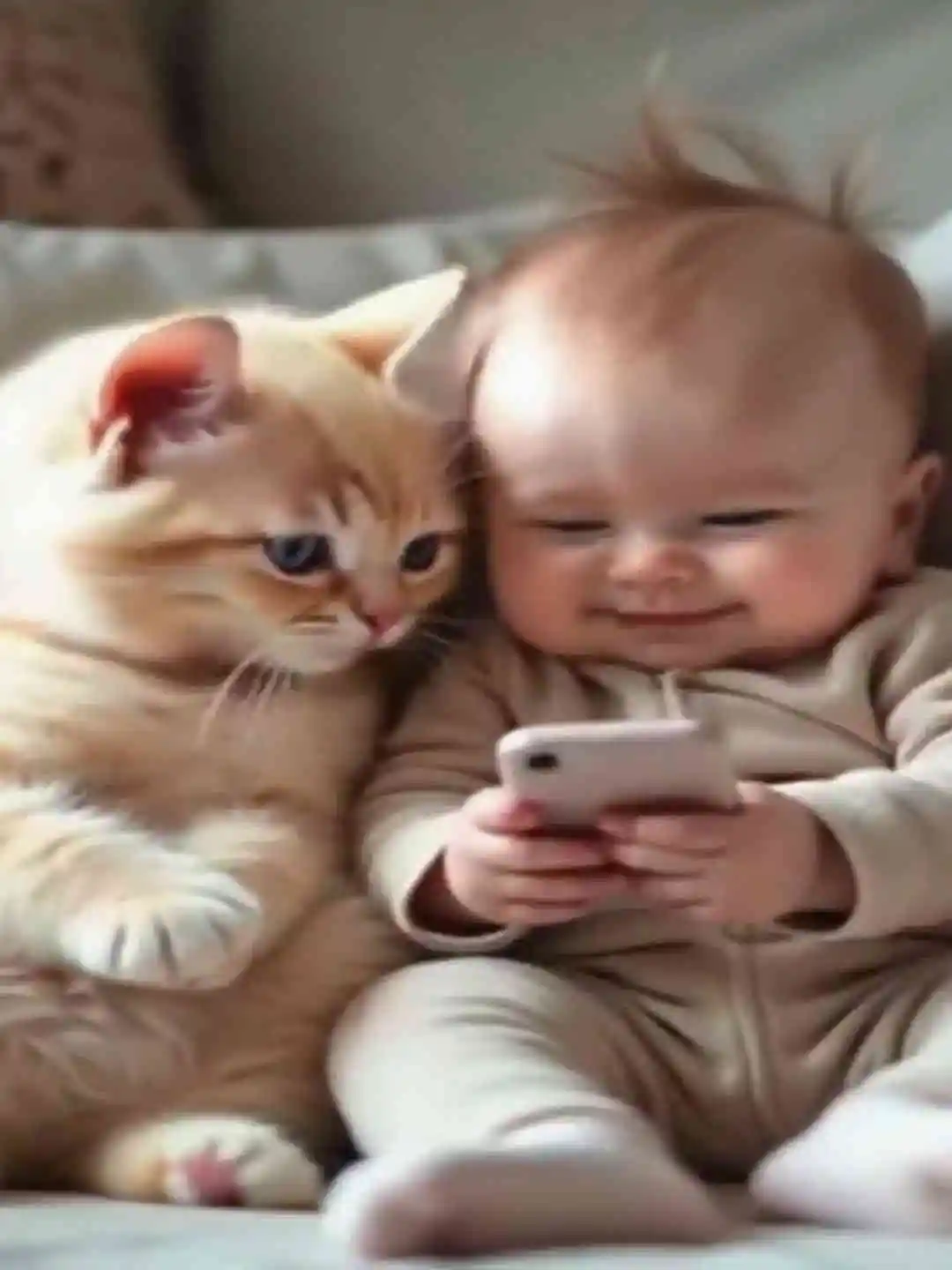 Baby Farts & Both Baby and Cat Laugh – Funniest Moment! short drama poster