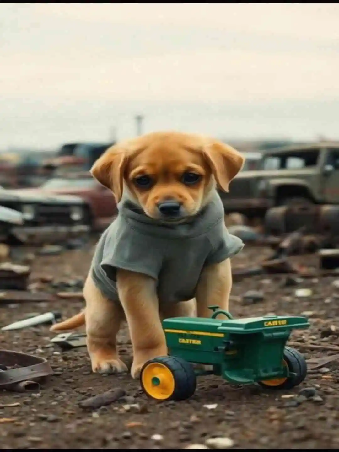 A sad poor puppy get laughed by his rich friends ai story short drama poster