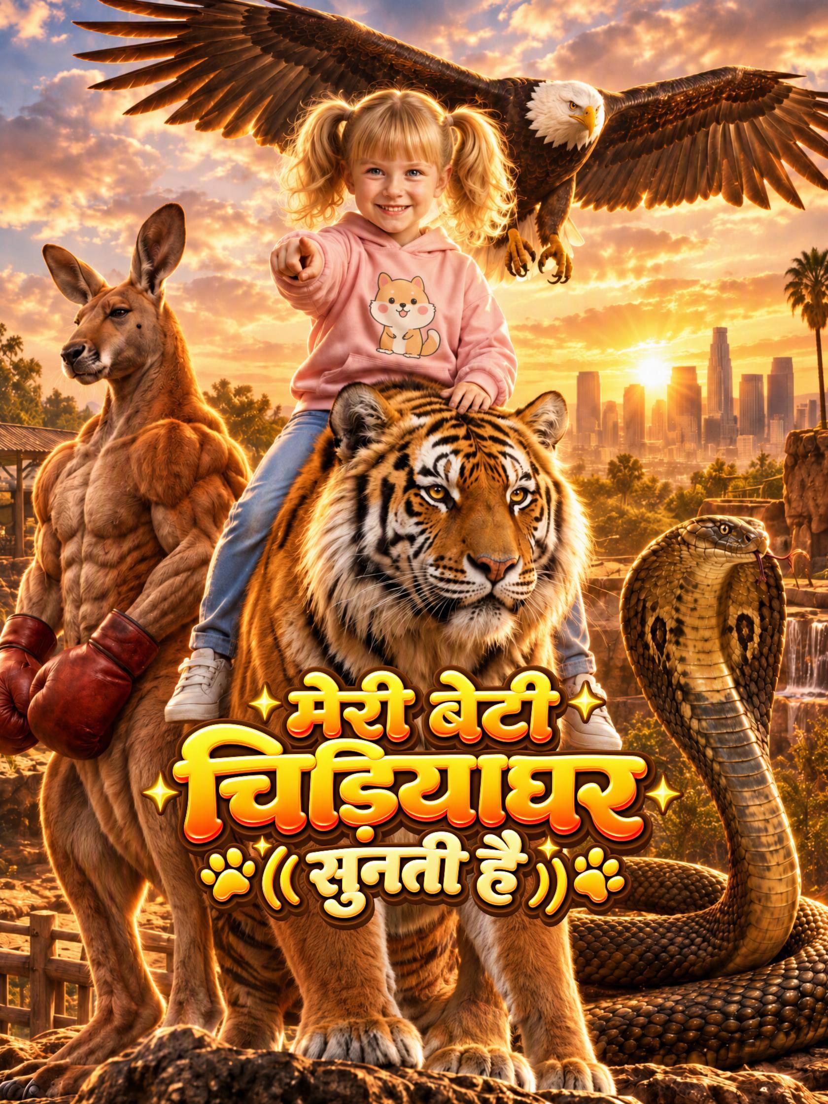 मेरी बेटी चिड़ियाघर सुनती है short drama poster
