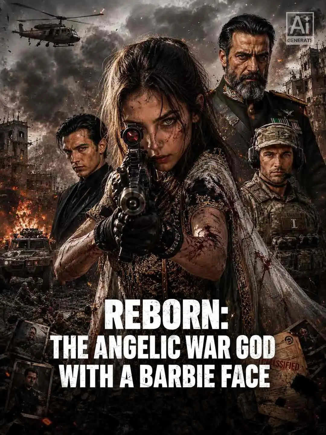 Reborn: The Angelic War God with a Barbie Face short drama poster
