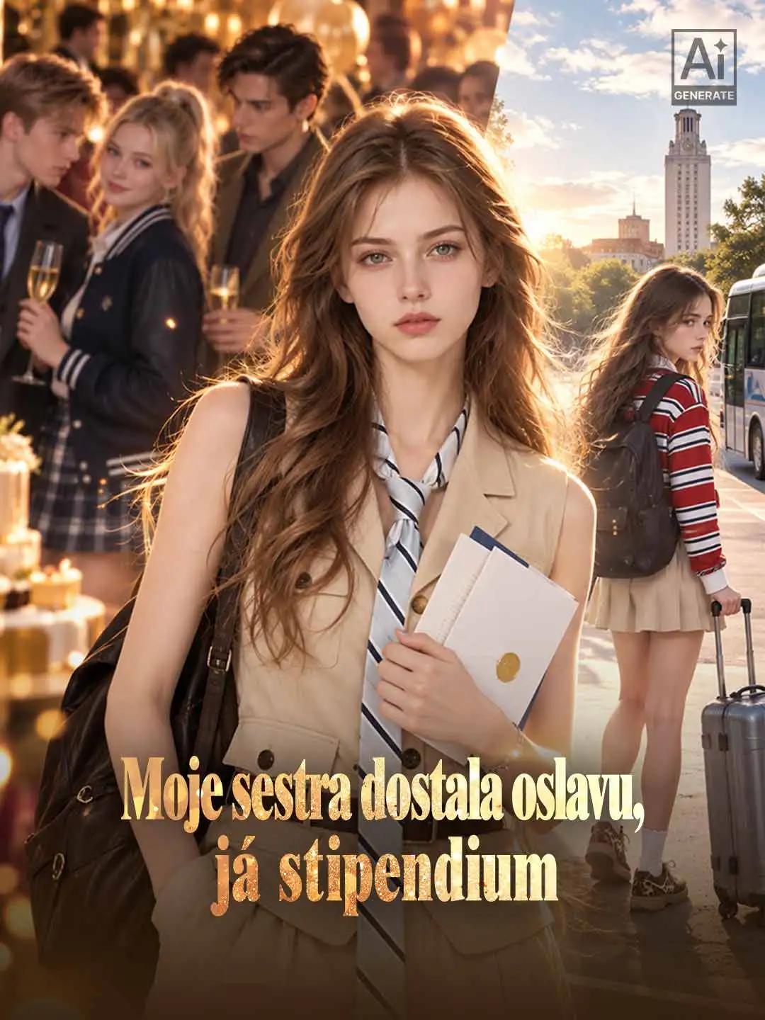 Moje sestra dostala oslavu, já stipendium short drama poster
