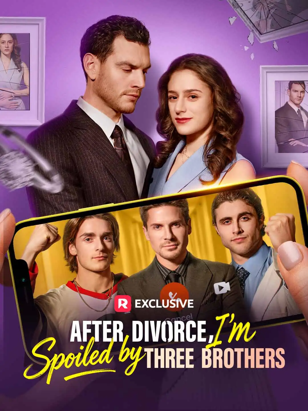 After Divorce, I'm Spoiled by Three Brothers short drama poster