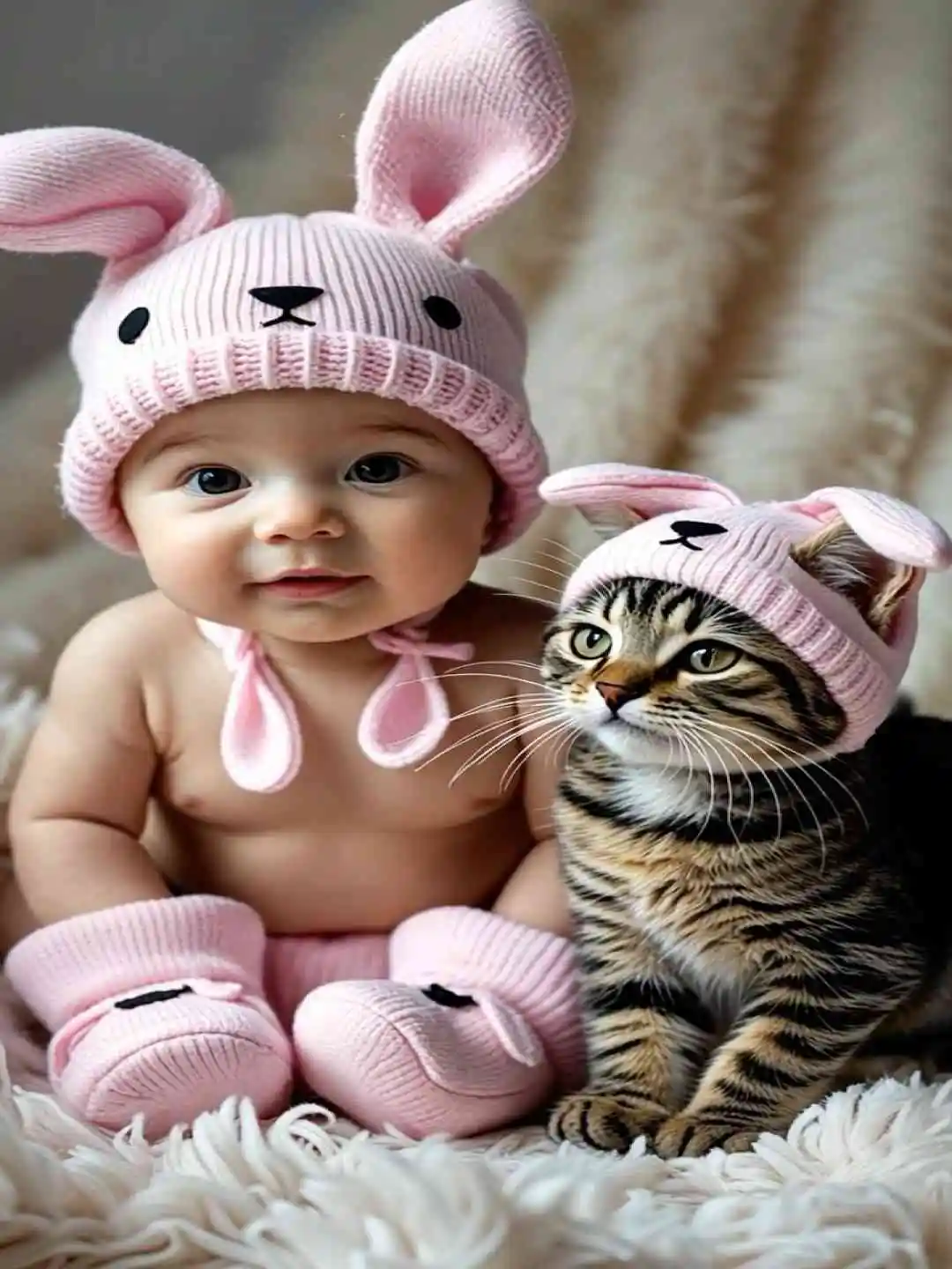 Baby with cat short drama poster