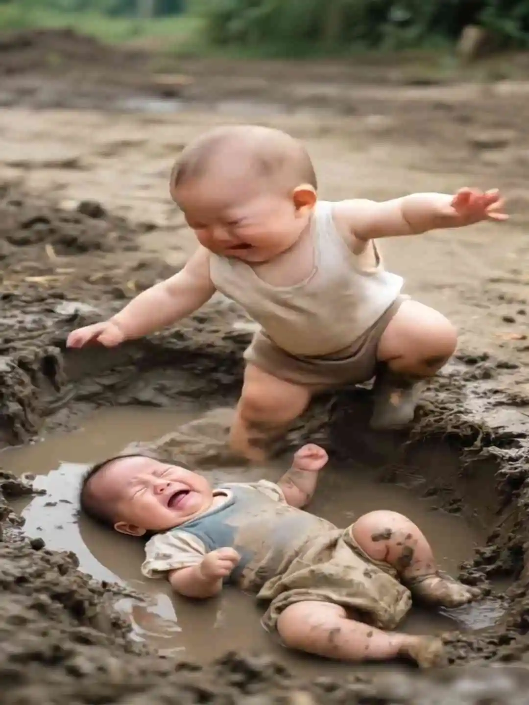Crying Baby Gets the Cutest Help 😭 | Funny Ai Animated Shorts short drama poster