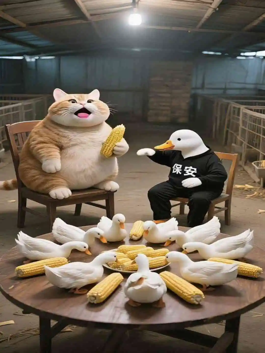 The lion and the orange cat plan to catch the duck short drama poster