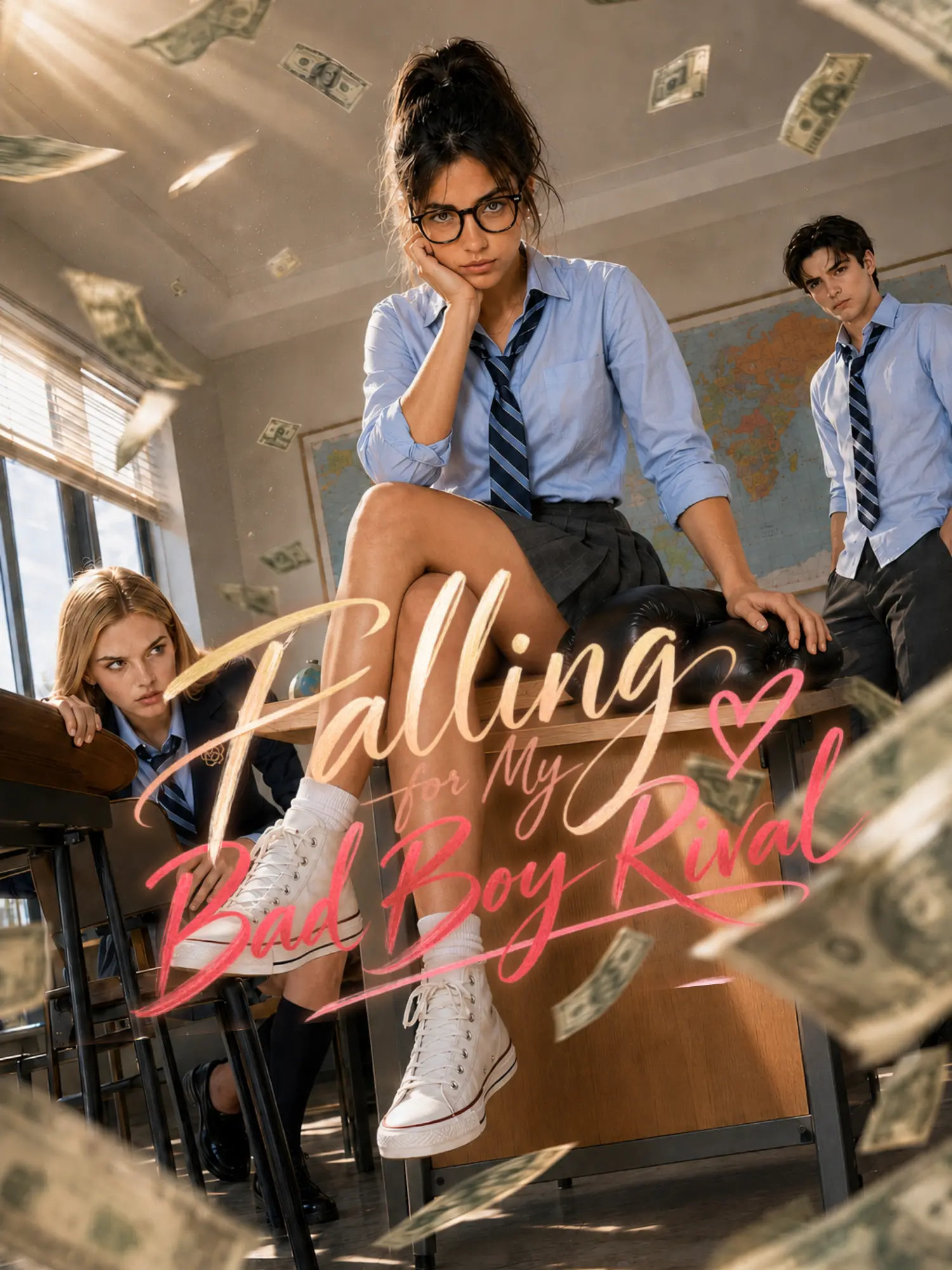 Falling for my bad boy rival short drama poster