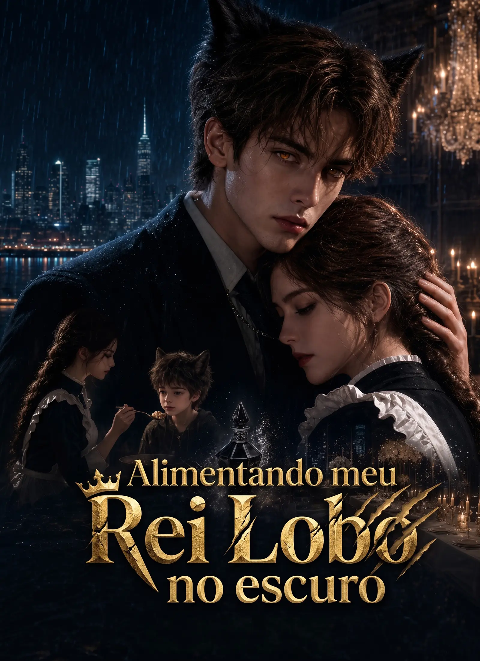 Alimentando meu Rei Lobo no escuro short drama poster