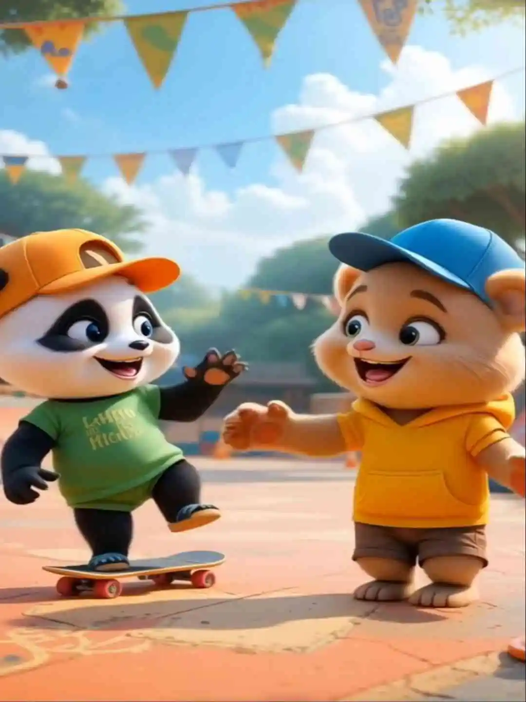 Benny 🧸 aur uske best friend Shibu 🐼 ka Skating 🛼 Advanture short drama poster