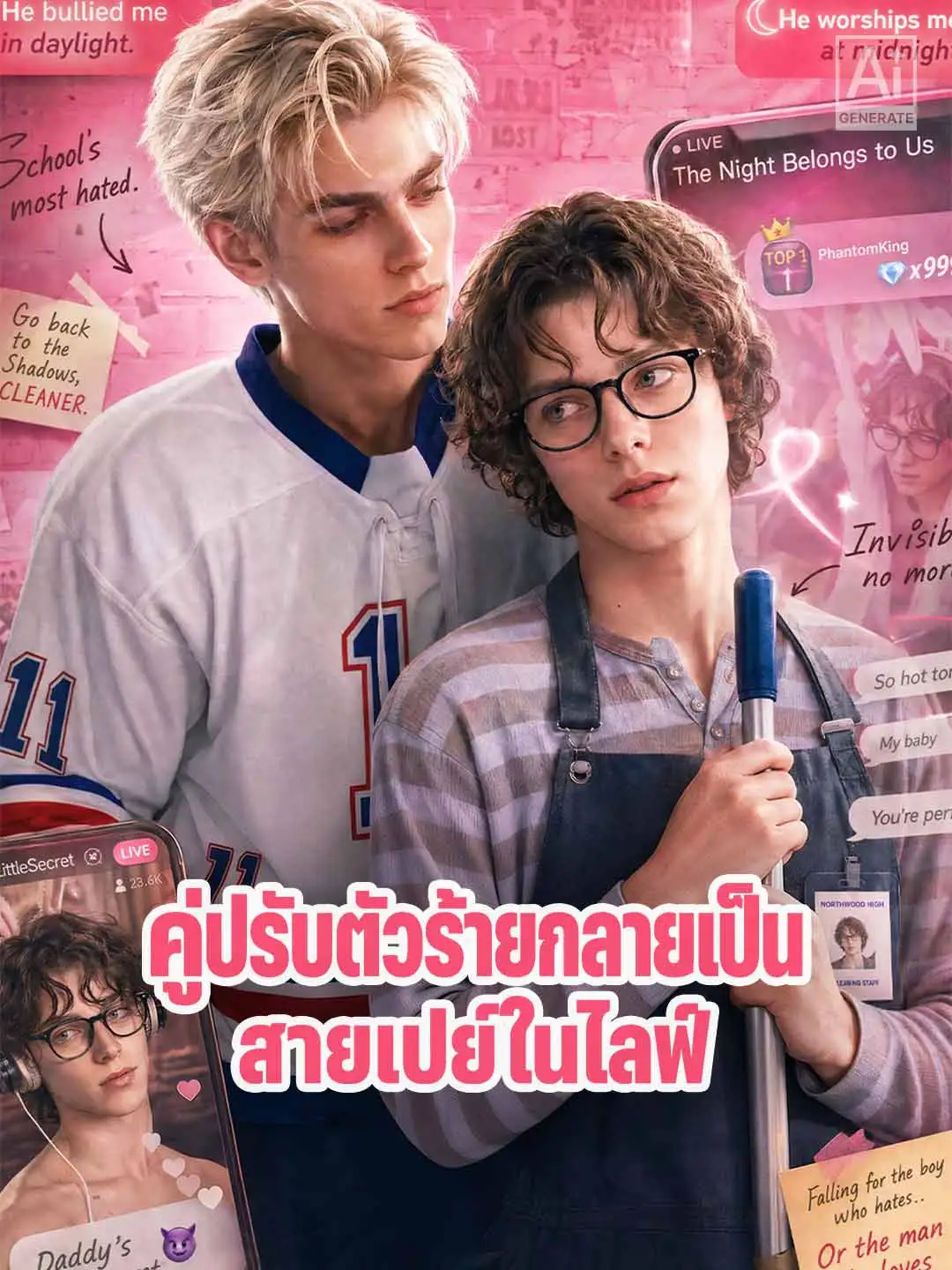 คู่ปรับตัวร้ายกลายเป็นสายเปย์ในไลฟ์ short drama poster