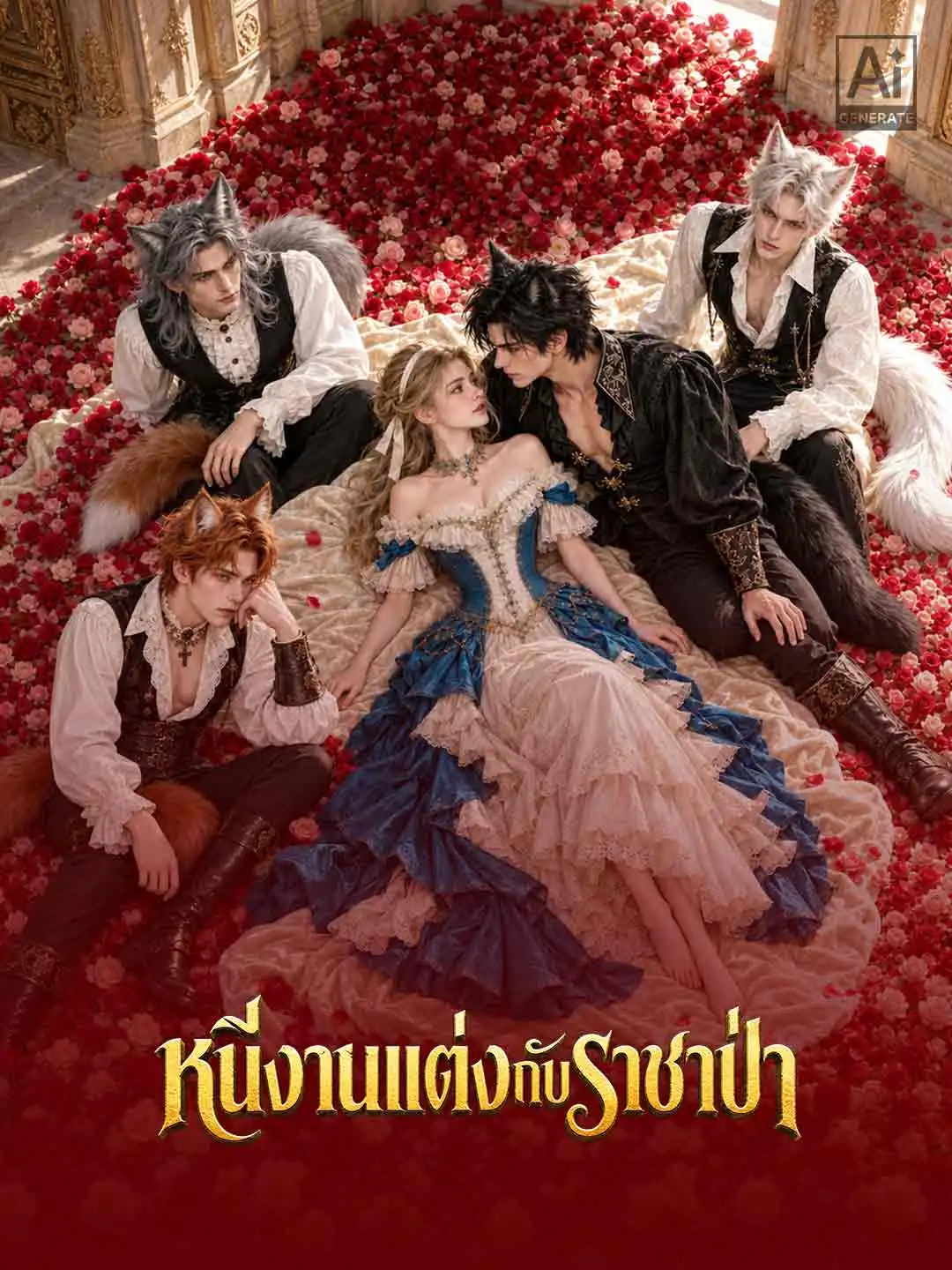 หนีงานแต่งกับราชาป่า short drama poster
