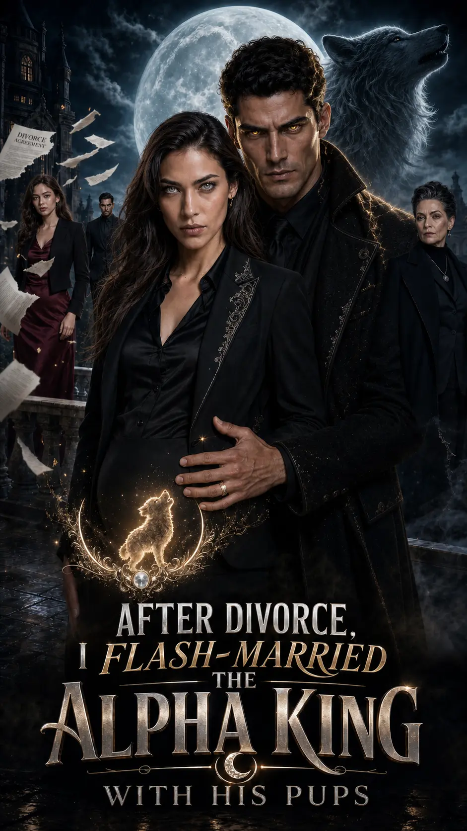 After Divorce, I Flash-Married the Alpha King with His Pups short drama poster