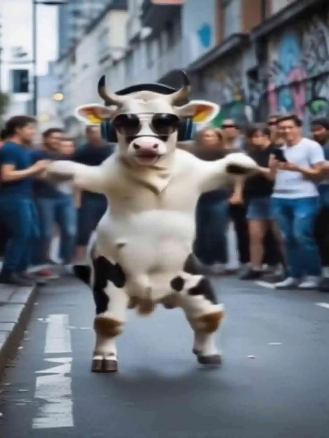 Cute Cow Dancing on Street | short drama poster