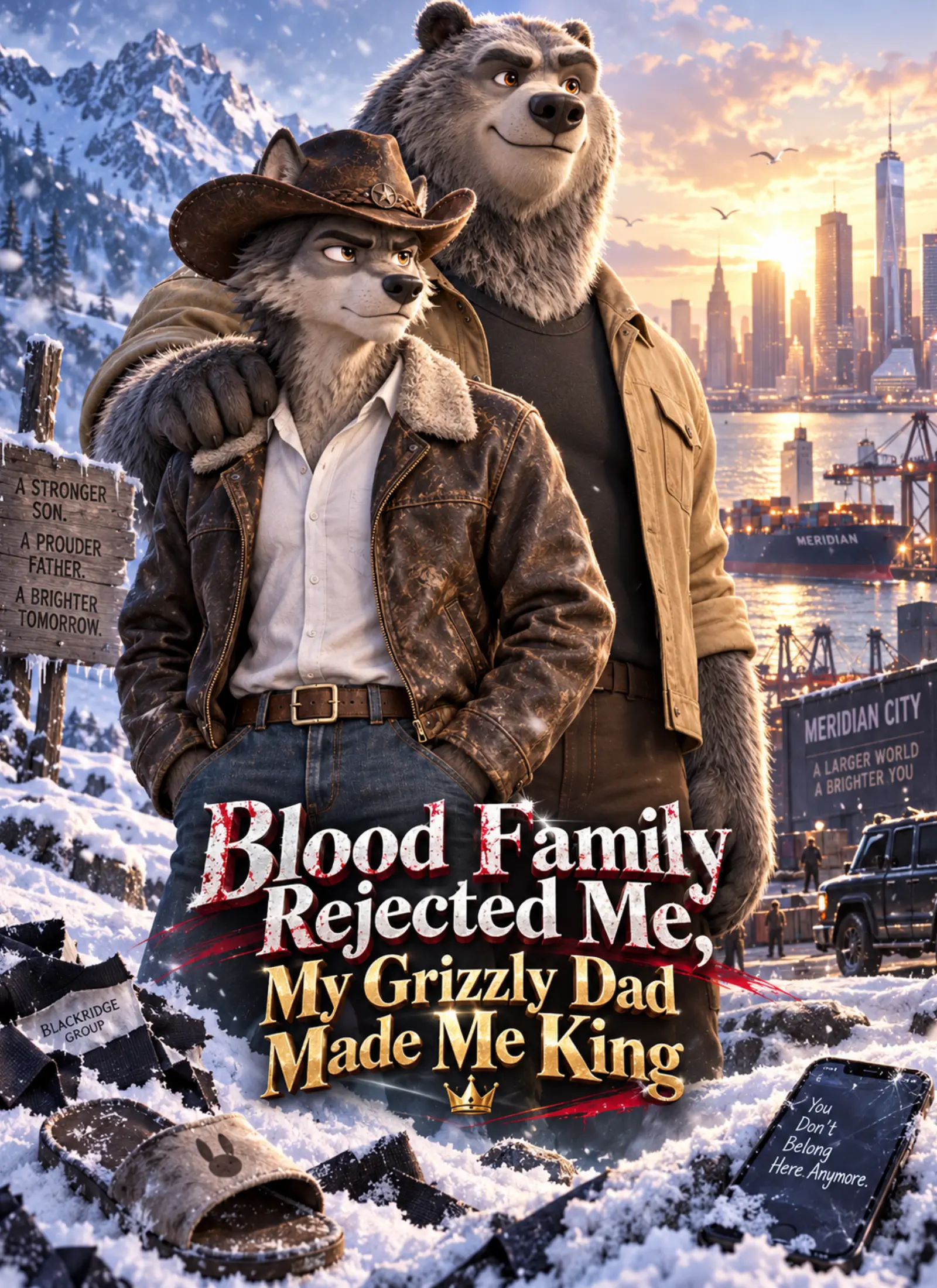 Blood Family Rejected Me, My Grizzly Dad Made Me King short drama poster