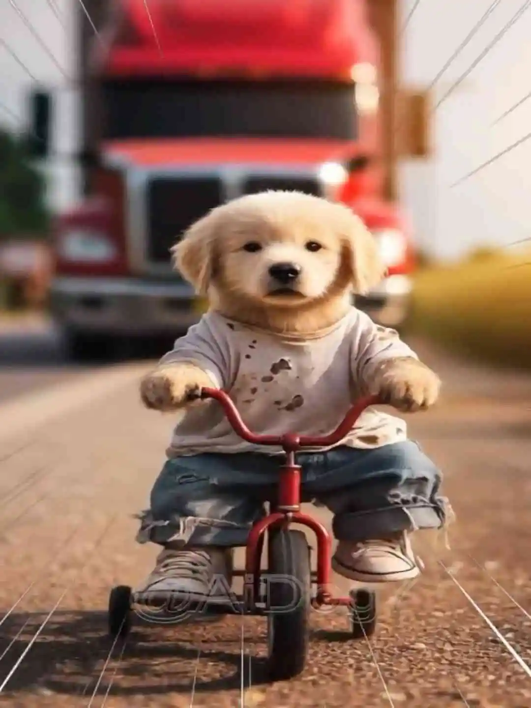 Cute puppy sinks in the middle of a flood of a strong storm 😢 short drama poster