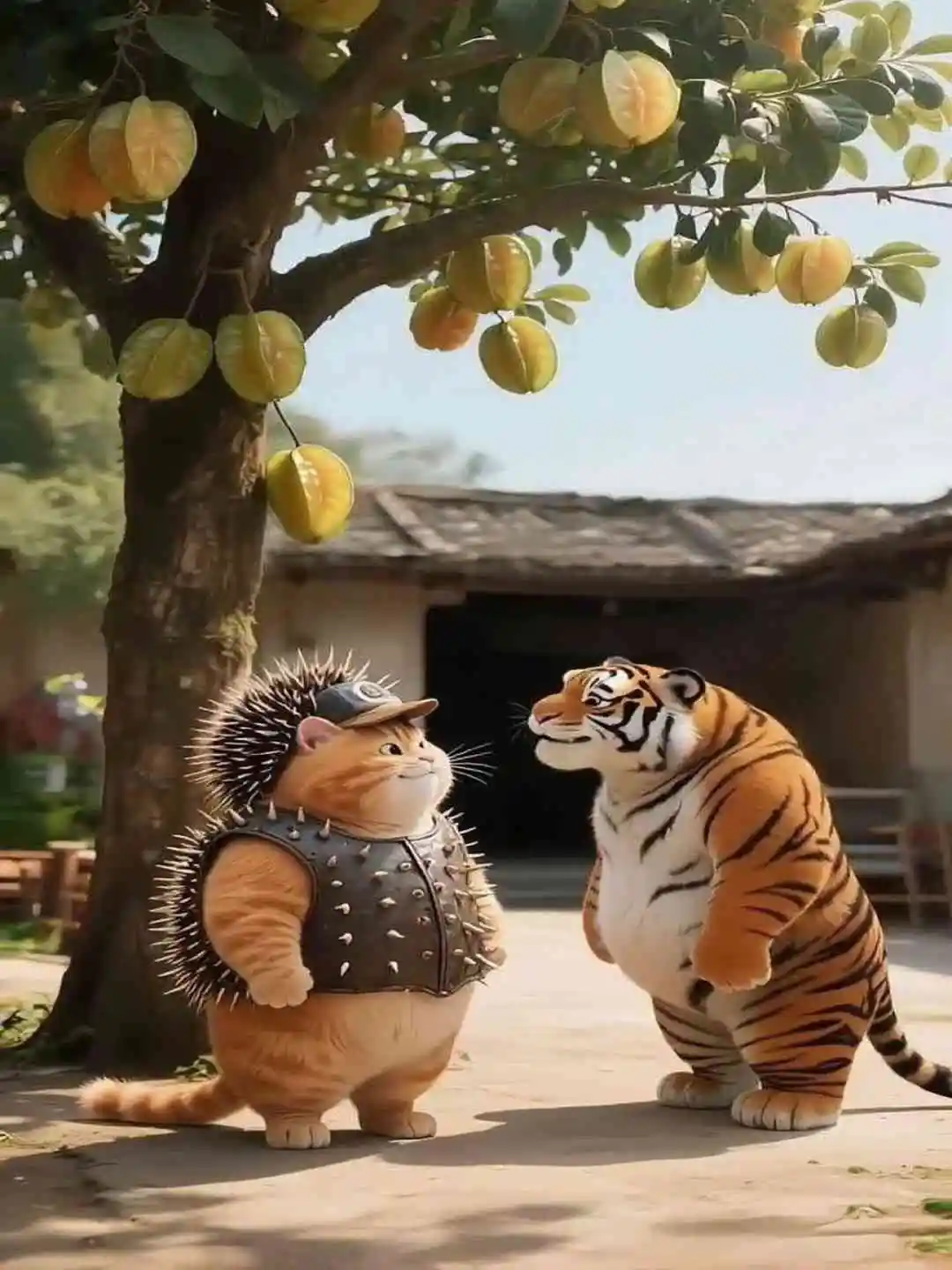 A funny story between a fat orange cat, a hedgehog and a tiger short drama poster