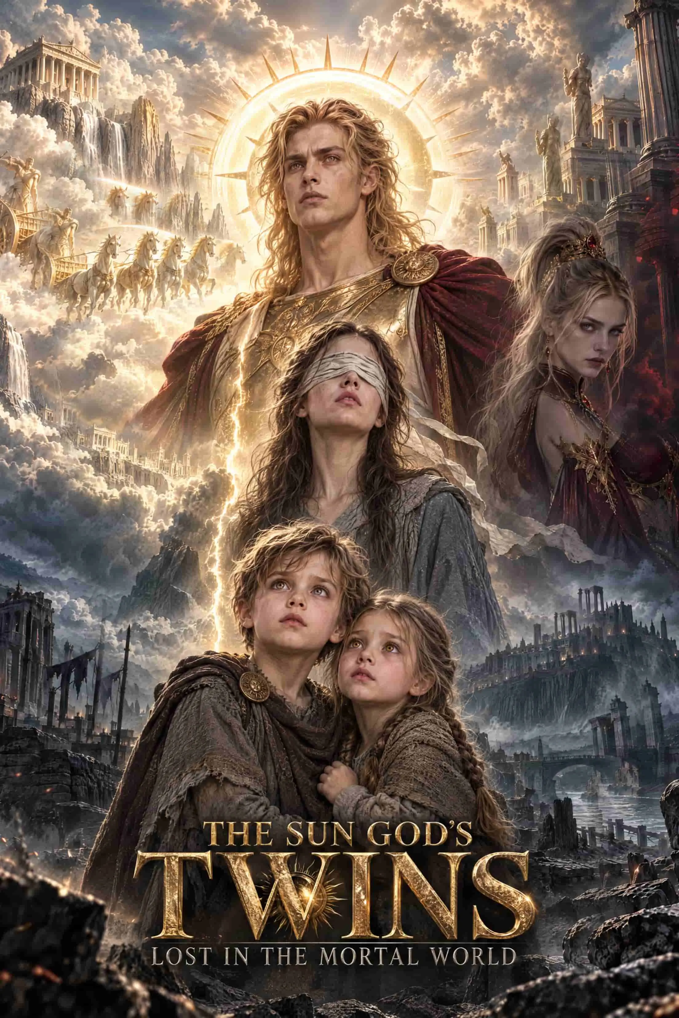 The Sun God's Twins Lost in the Mortal World short drama poster