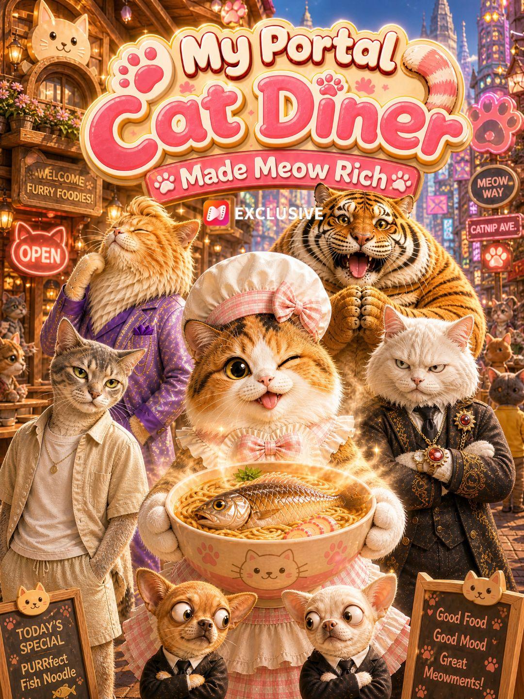 My Portal Cat Diner Made Meow Rich short drama poster