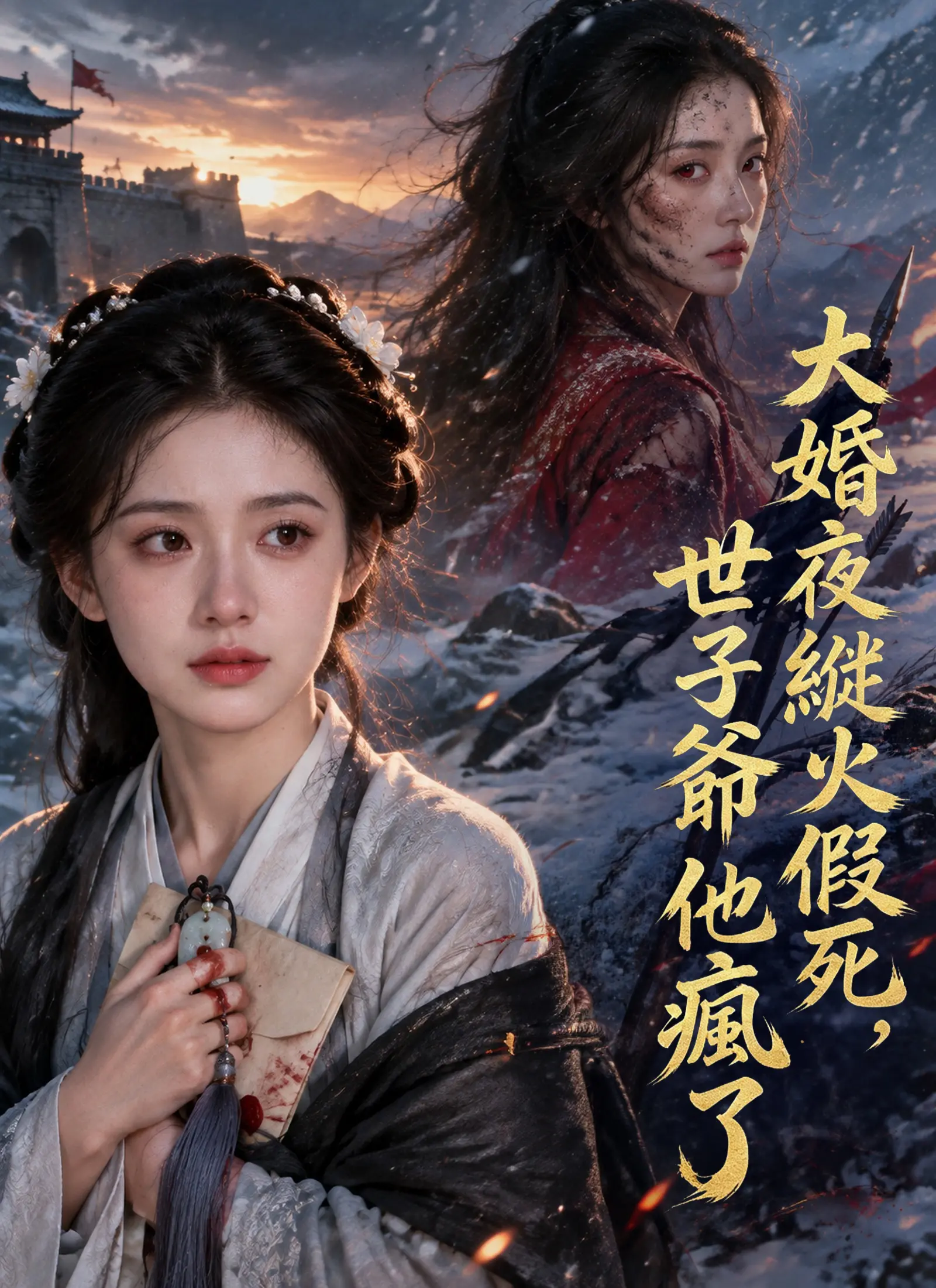 大婚夜縱火假死，世子爺他瘋了 short drama poster