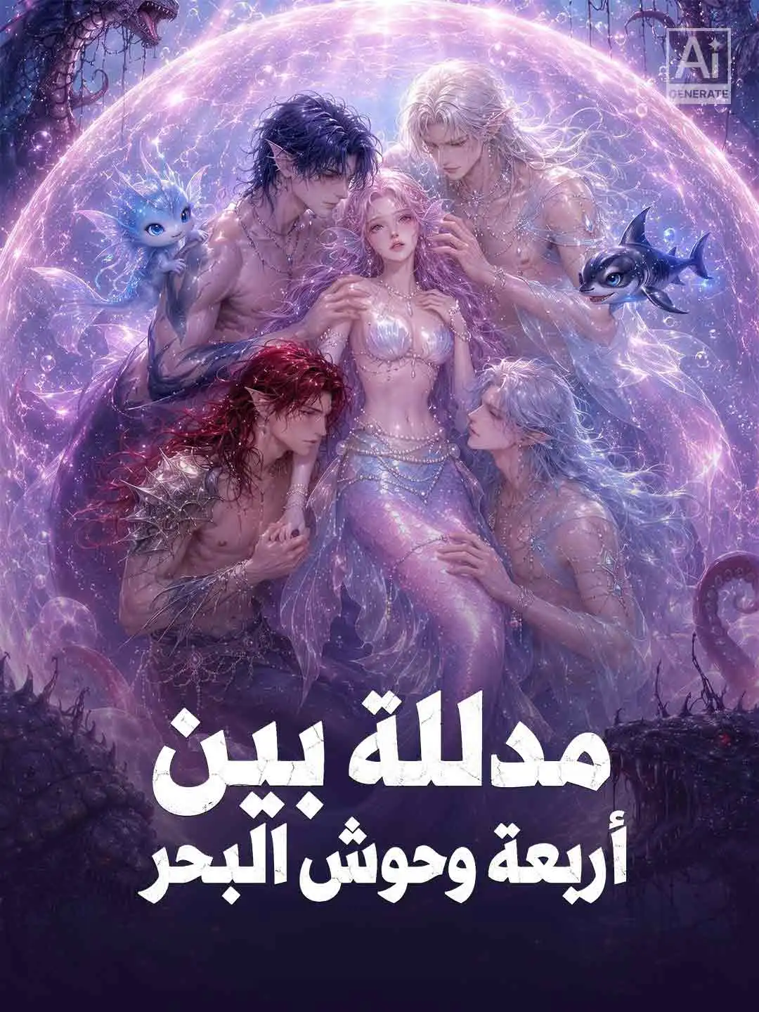 مدللة بين أربعة وحوش البحر short drama poster