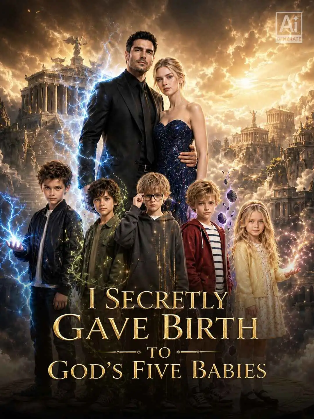 I Secretly Gave Birth to God's Five Babies short drama poster
